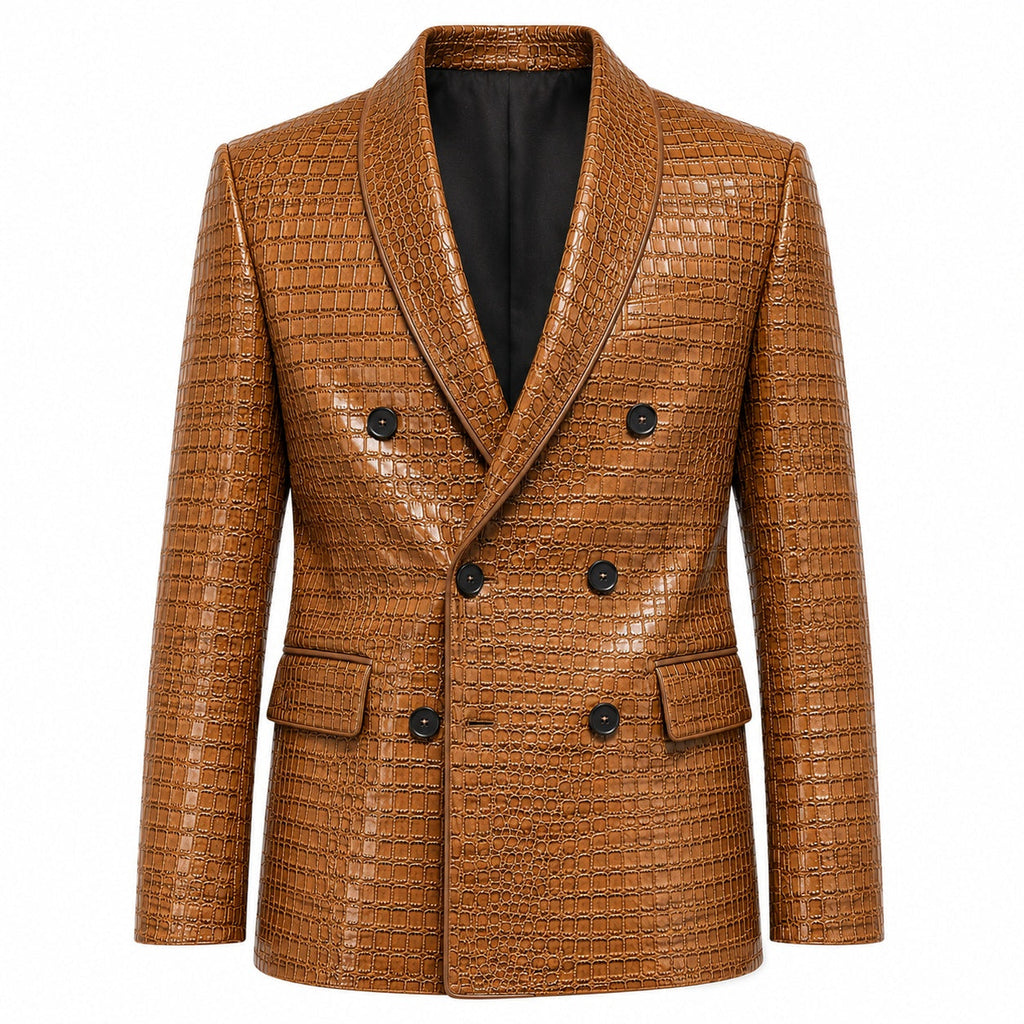 Luxury Crocodile Embossed Leather
