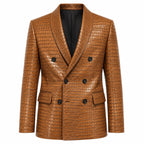 Luxury Crocodile Embossed Leather