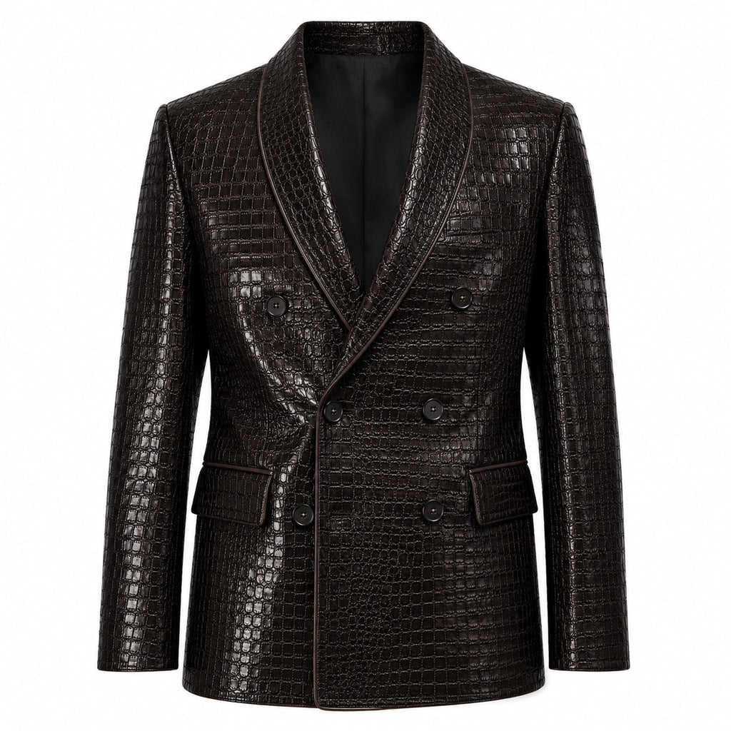 Luxury Crocodile Embossed Leather