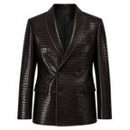 Luxury Crocodile Embossed Leather