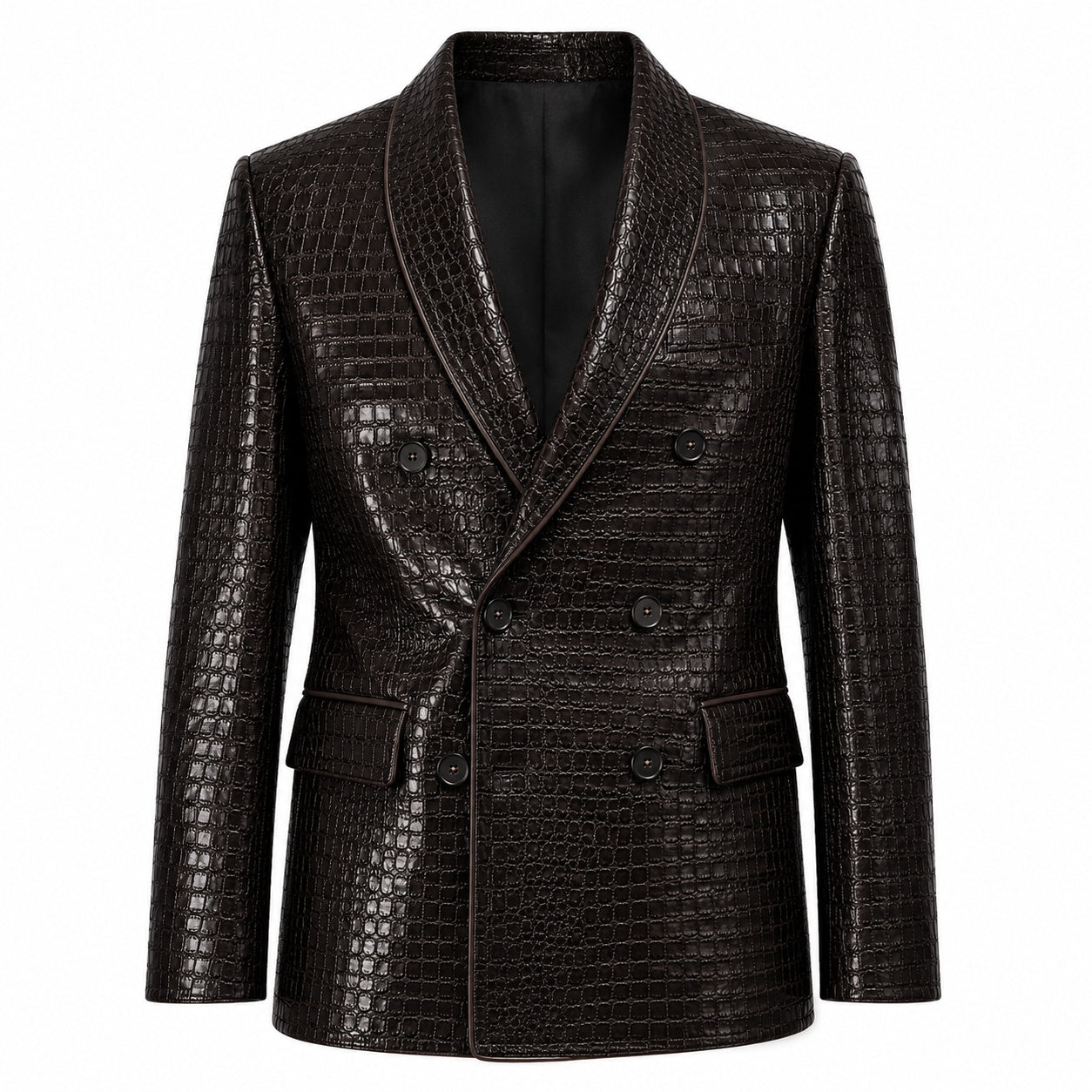 Luxury Crocodile Embossed Leather
