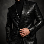 Luxury Crocodile Embossed Leather