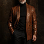 Luxury Crocodile Embossed Leather