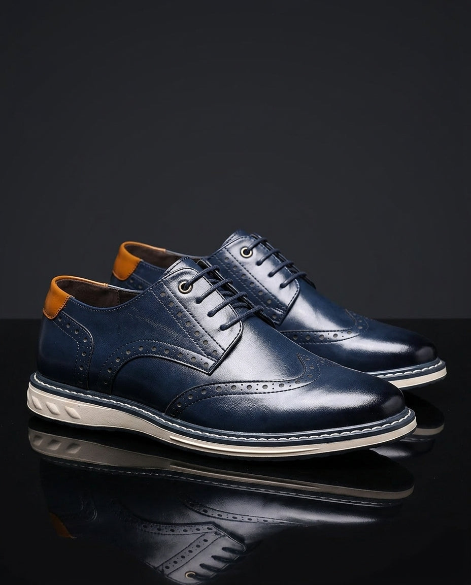 Leather Wingtip Brogue Sneakers