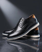Leather Wingtip Brogue Sneakers