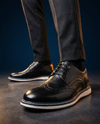 Leather Wingtip Brogue Sneakers