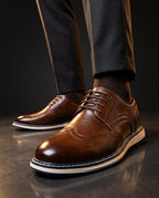Leather Wingtip Brogue Sneakers