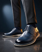 Leather Wingtip Brogue Sneakers
