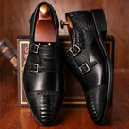 Double Buckle Monk Shoes