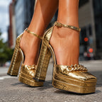 Coccodrilla Sandals Chain Detail