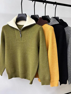 Half-Zip Knit Pullover Sweater