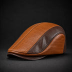 Leather Ivy Flat Cap
