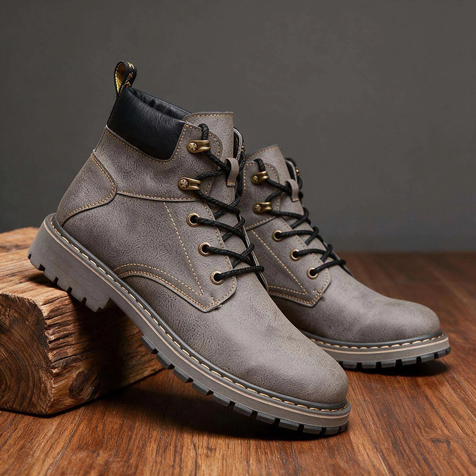 Men's Retro High-Top Boots