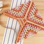 Boho Straw Woven Tote Bag