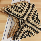 Boho Straw Woven Tote Bag