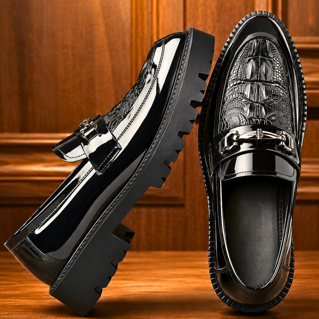 Luxury Leather Crocodile Loafers