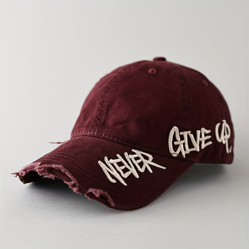 Distressed Denim Baseball Cap
