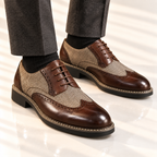 Split Leather Oxford Shoes
