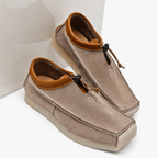 Square Leather Slip-On Loafers