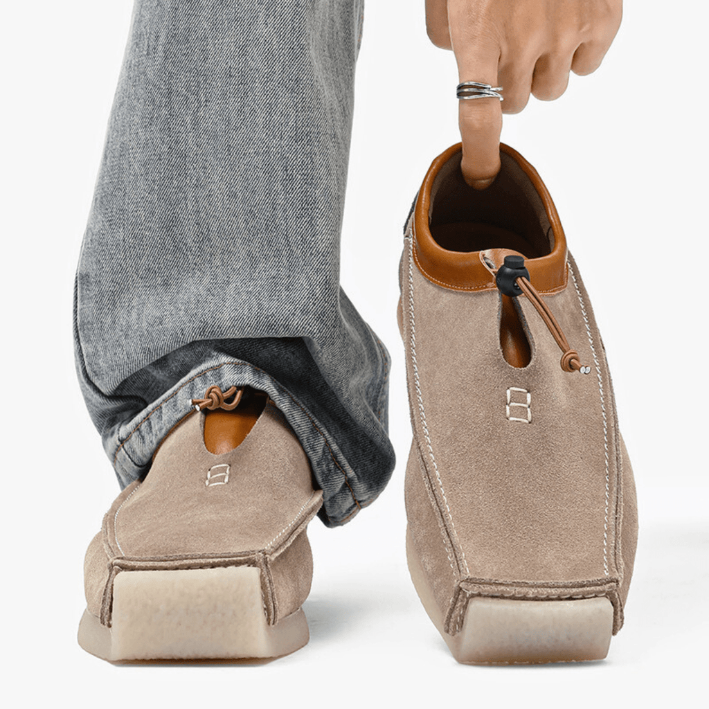 Square Leather Slip-On Loafers