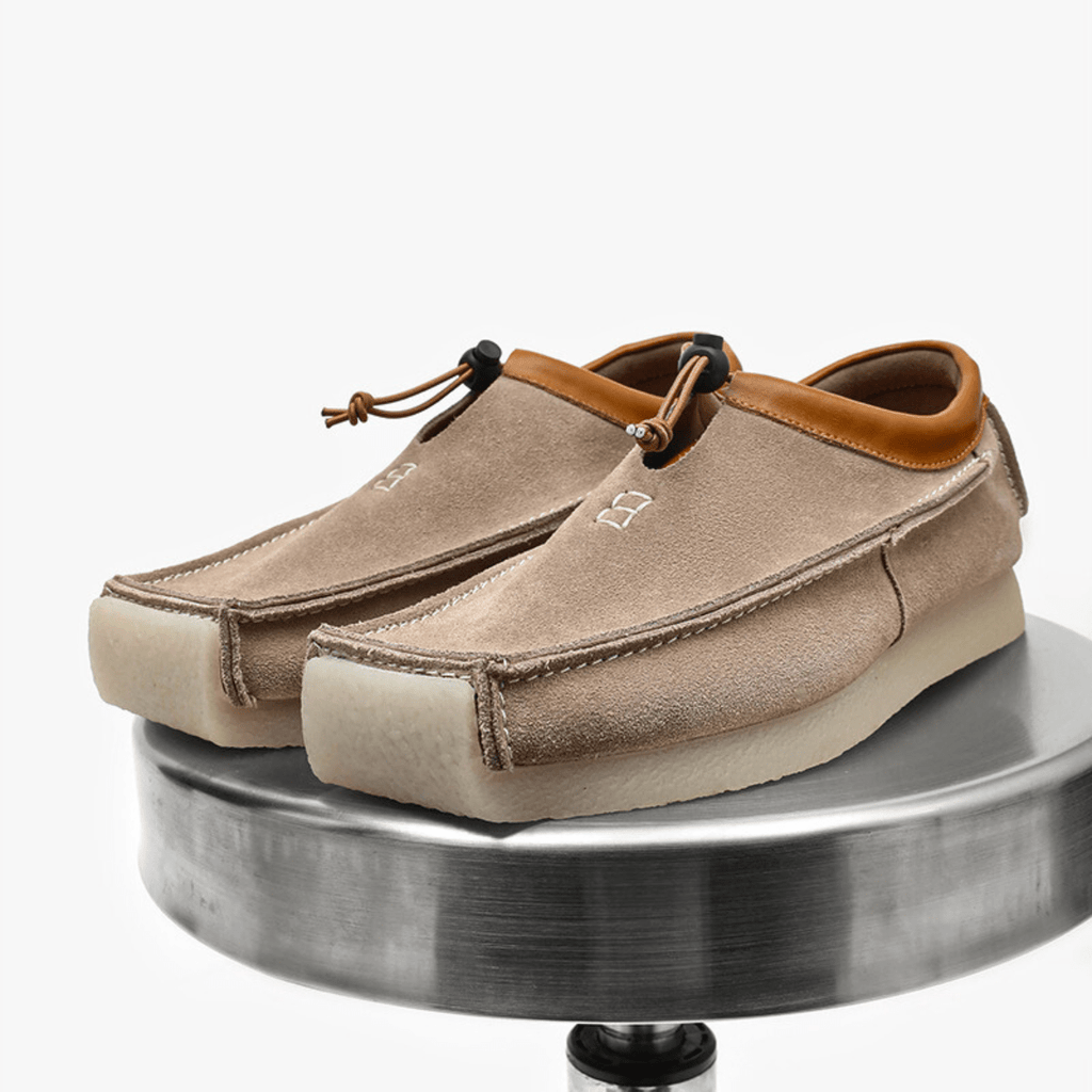 Square Leather Slip-On Loafers