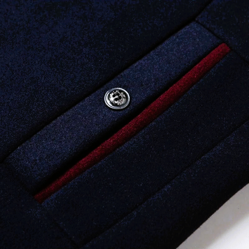 Stand Collar Woollen Coat