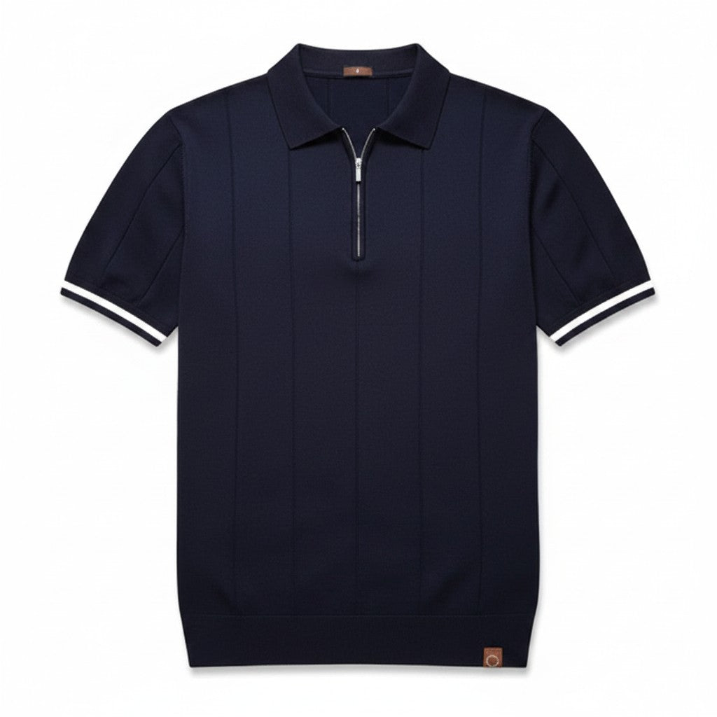 Tipped Cuff Zip Shirt