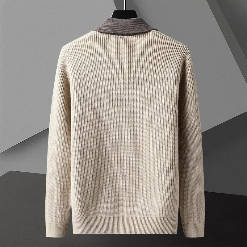 Turn-Down Collar Cardigan