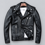 Oversized Leather Moto Jacket