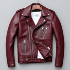 Oversized Leather Moto Jacket