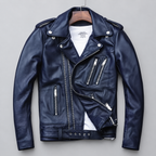 Oversized Leather Moto Jacket