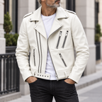 Oversized Leather Moto Jacket