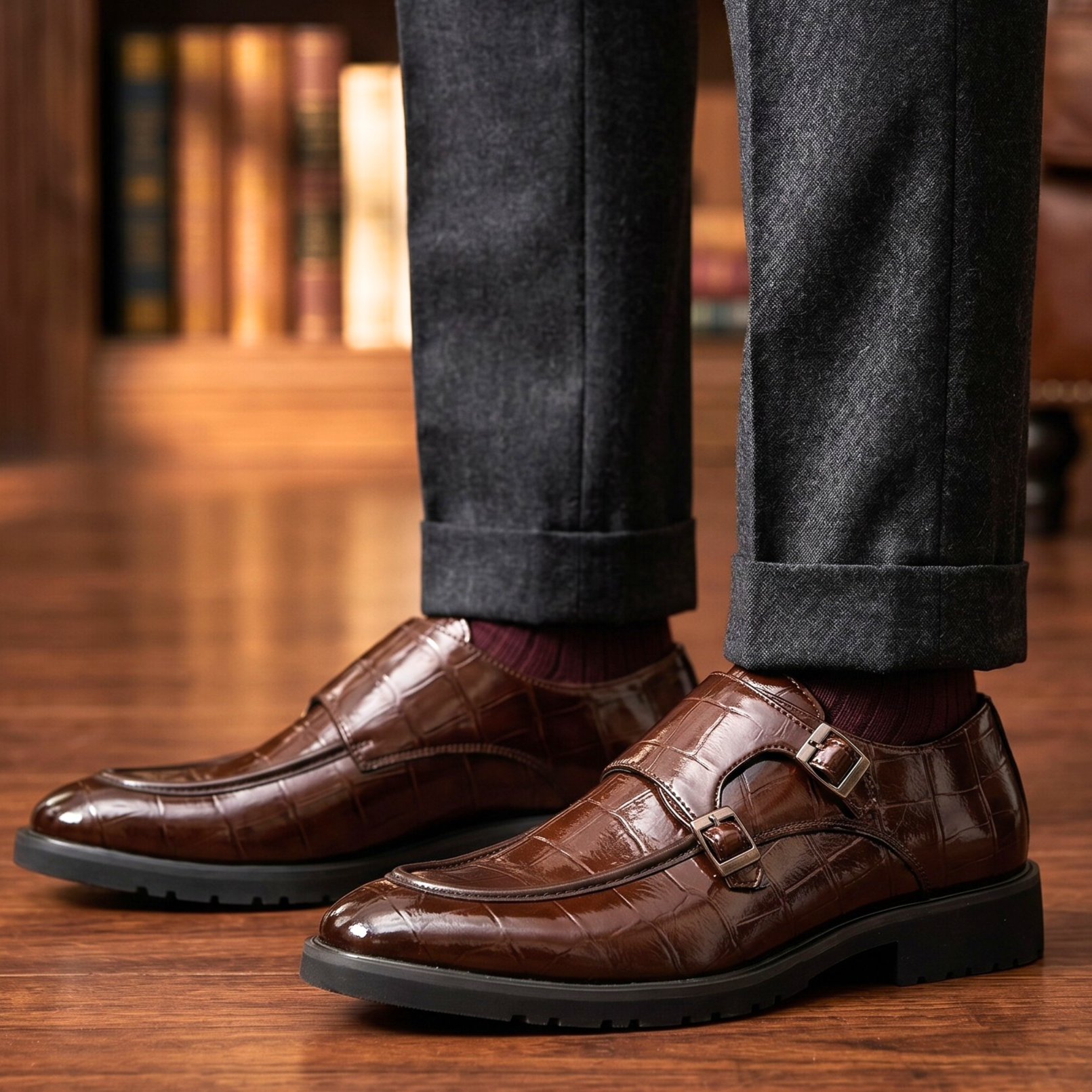 Vilano Croc Leather Monks