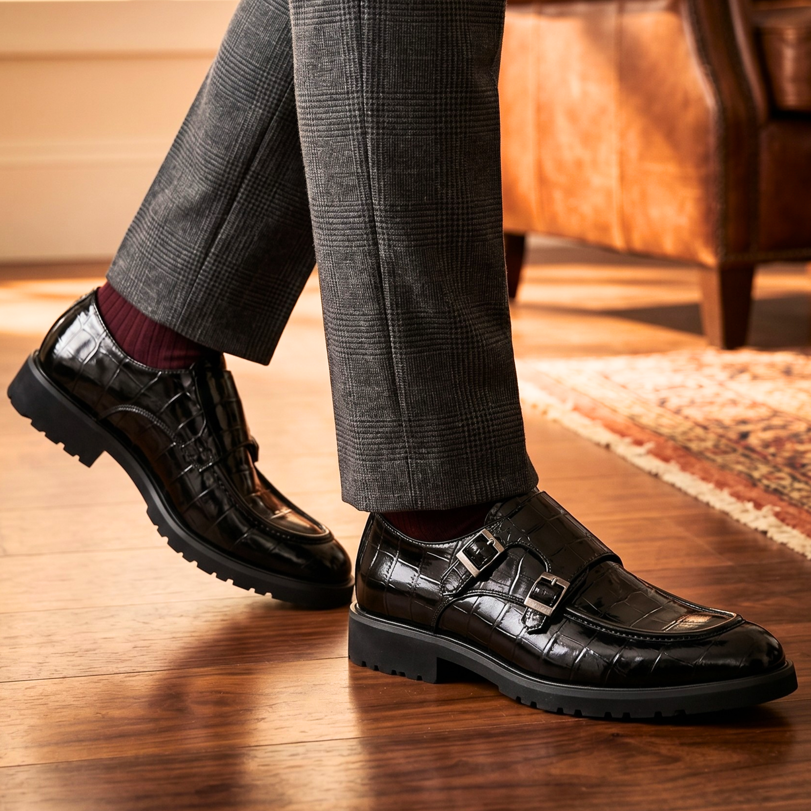 Vilano Croc Leather Monks