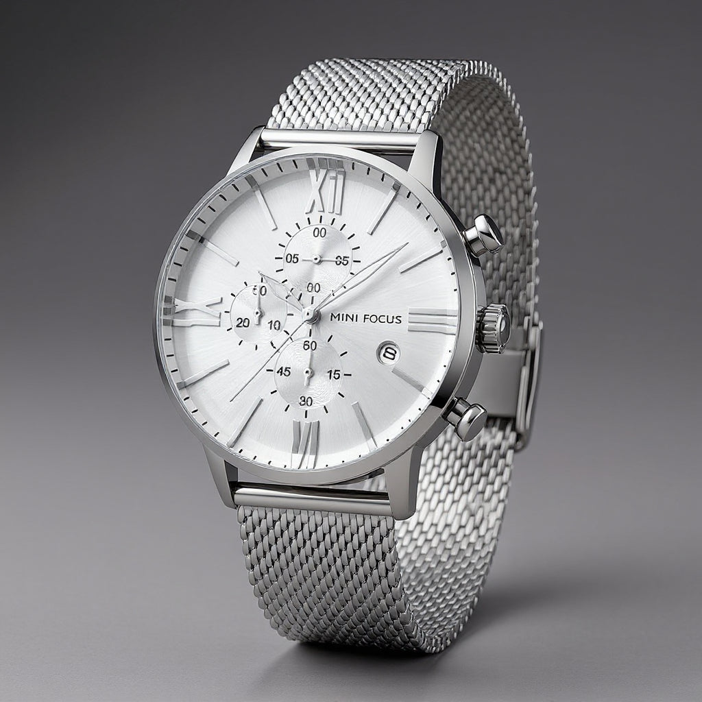 Mesh Strap Luxury Wristwatch