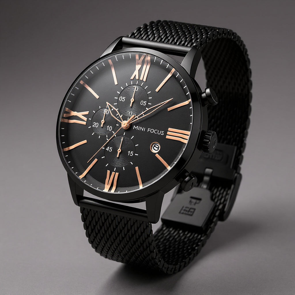 Mesh Strap Luxury Wristwatch