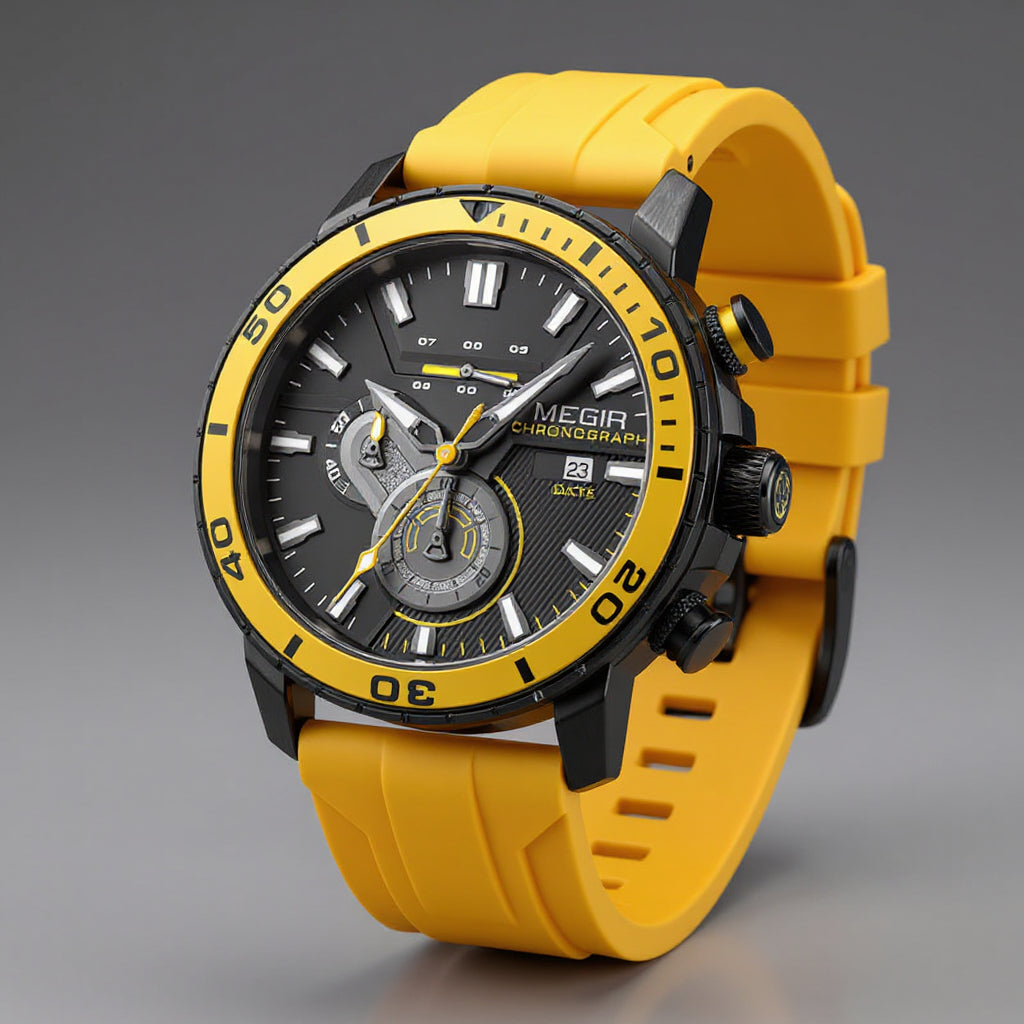 Quartz Silicone Strap Wristwatch
