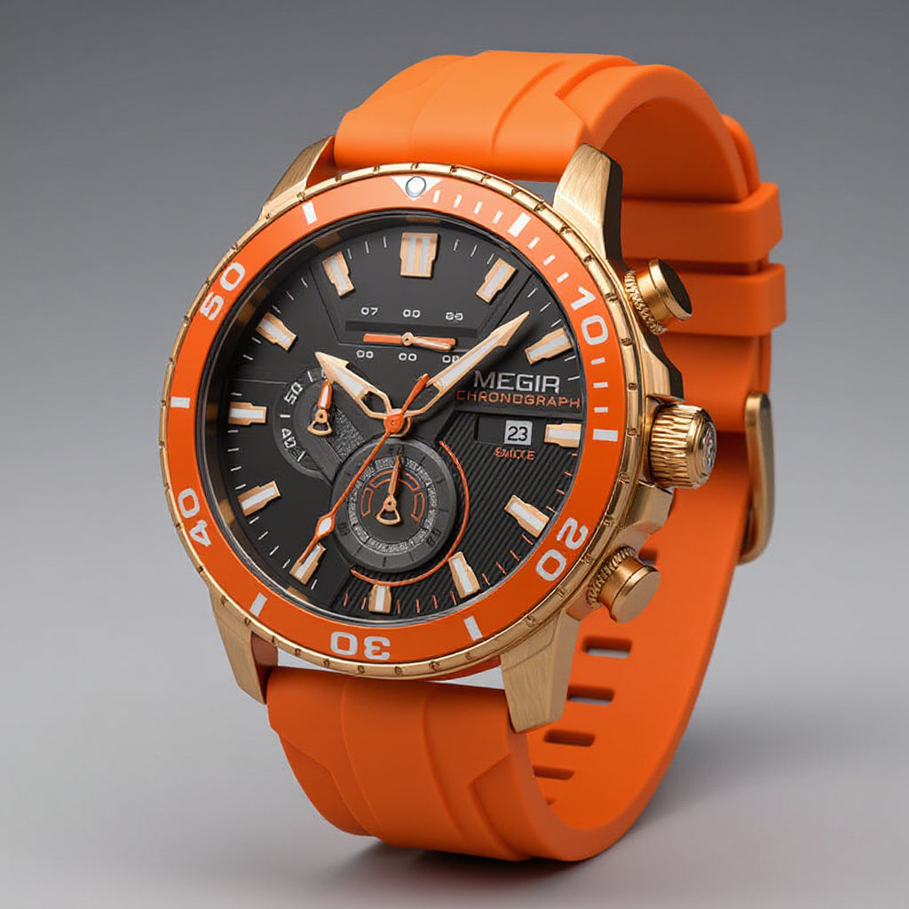 Quartz Silicone Strap Wristwatch
