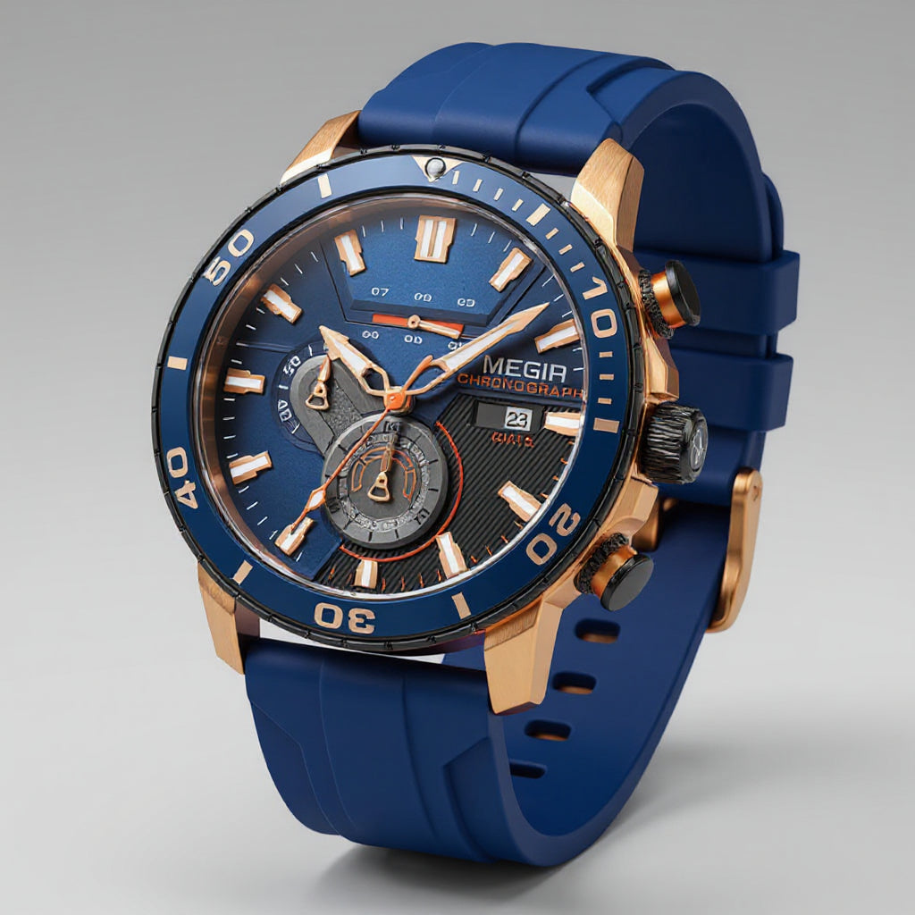 Quartz Silicone Strap Wristwatch