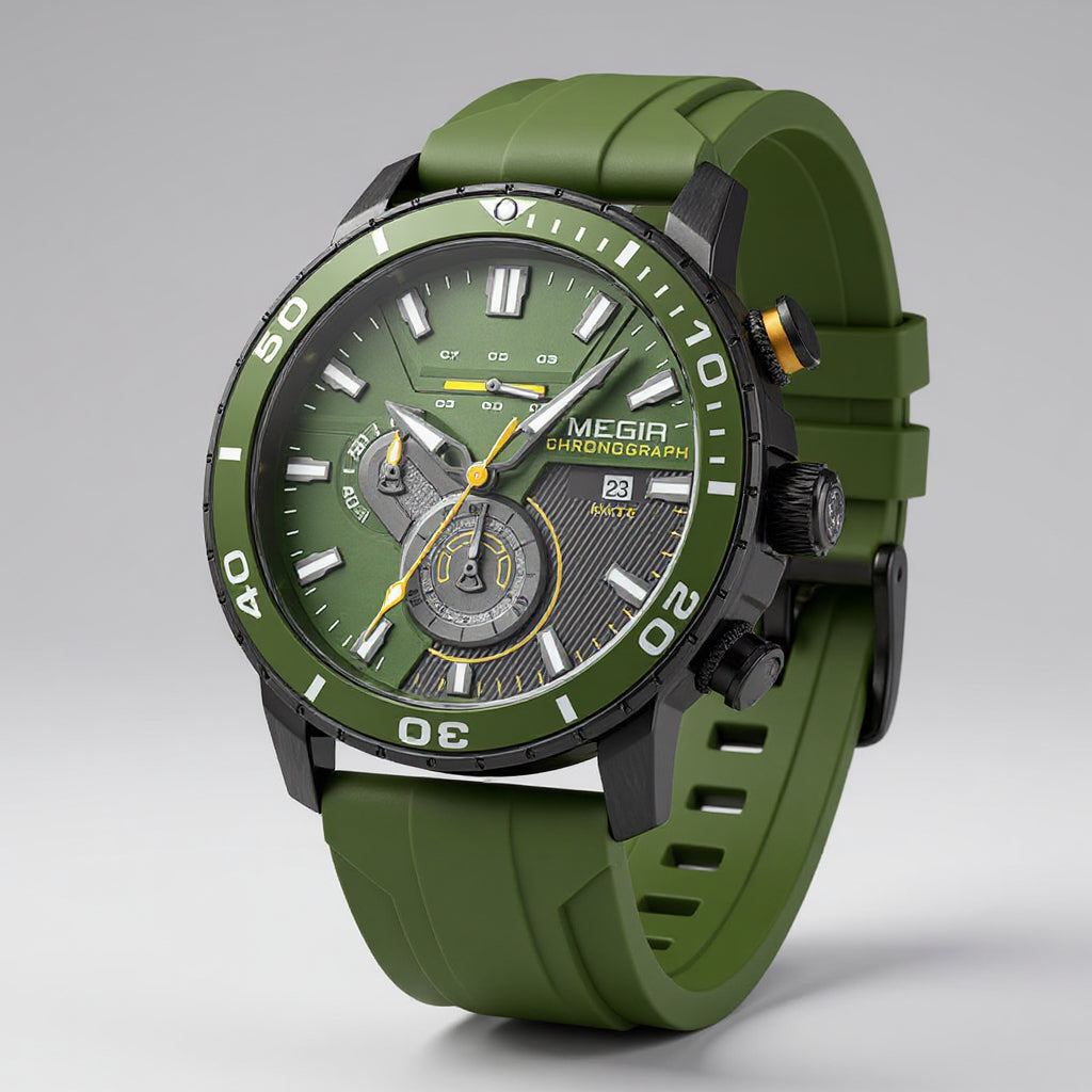 Quartz Silicone Strap Wristwatch