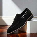 Faux Suede Penny Loafers