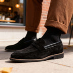 Faux Suede Penny Loafers