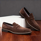 Faux Suede Penny Loafers