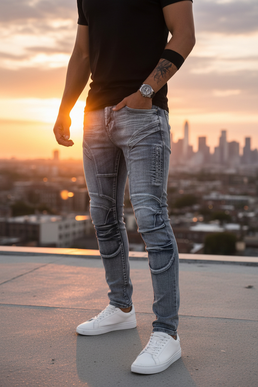 Stretch Slim Denim Pants