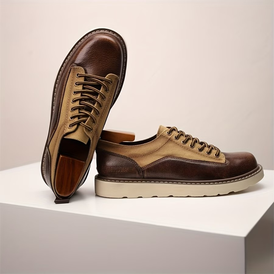 Retro Leather Canvas Shoes