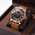 Luminous Leather Strap Timepiece