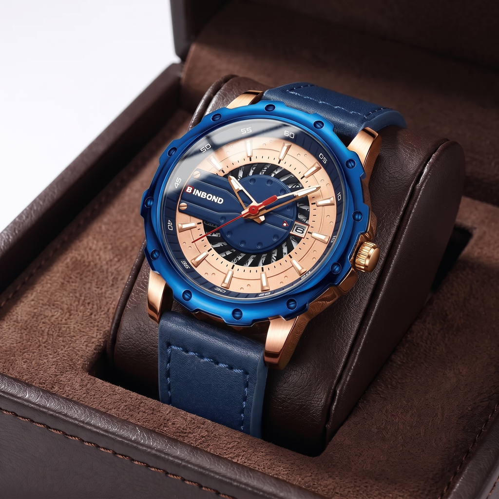 Luminous Leather Strap Timepiece