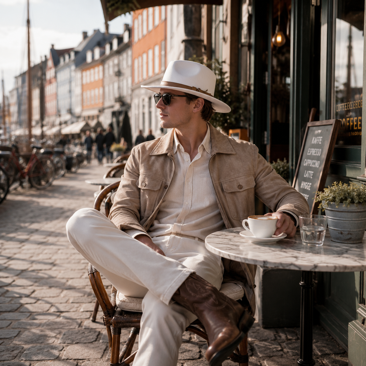 Wool Blend Wide Brim