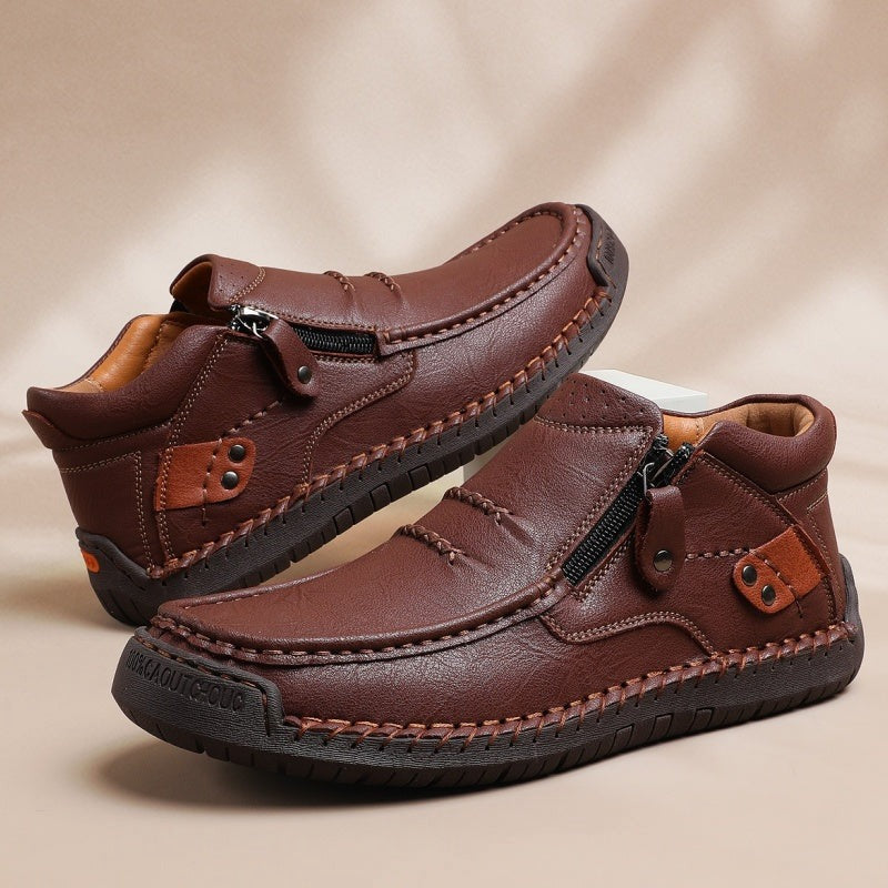 Handmade Side Zip Casual Shoes
