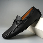 Split Leather Slip-On Loafers